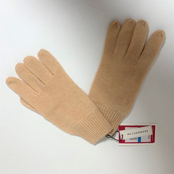 Vince Camuto Cashmere Knit Tech Gloves Camel Tan NEW - Picture 1 of 5